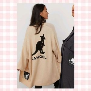 XS Oversized Beige Cardigan Kangol x H&M